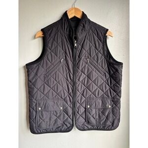 Lauren Ralph Lauren Black Quilted Vest Corduroy Trim Womens 1X Lauren Jeans Co